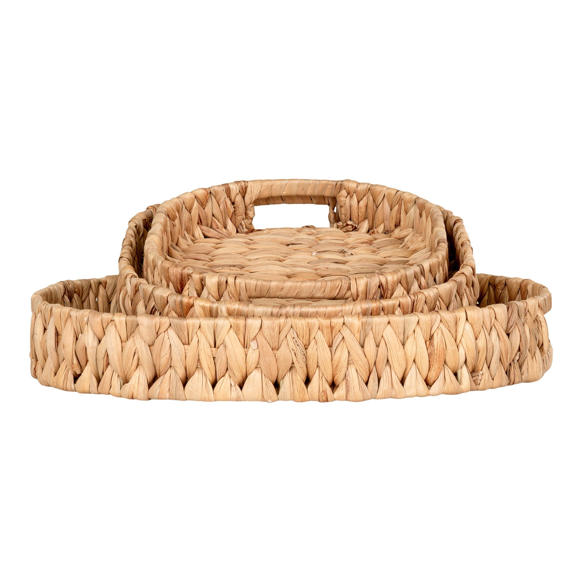 Estoril – Tablett-Set aus Wasserhyazinthe, natur, 3-teilig